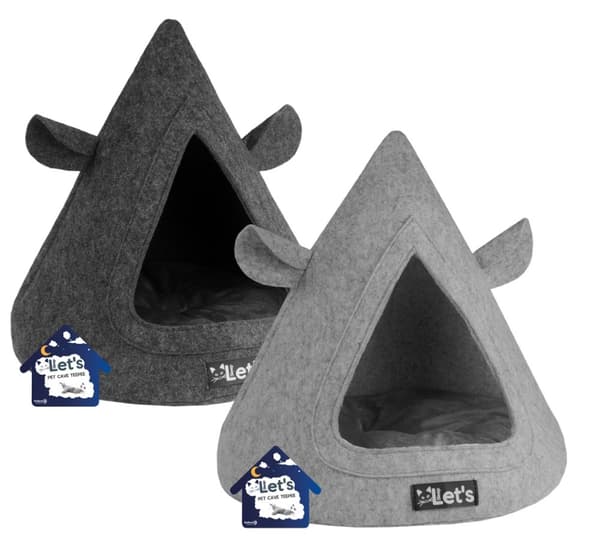 Lad os sove Pet Cave TeePee Grijs
