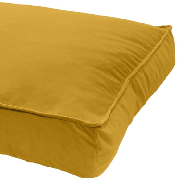 Madison Velours Lounge Cushion Yellow L