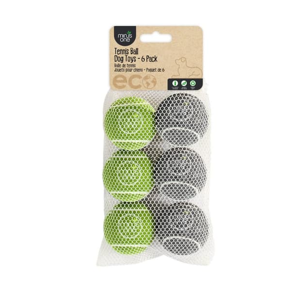 Miinus One Bouncy Tennis Ball Dog Lelut - 6 kpl