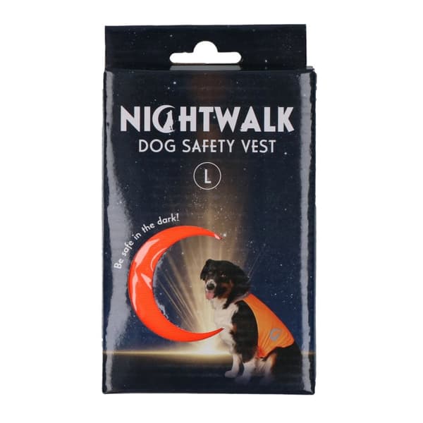 Nightwalk Dog Safety Vest Orange Large