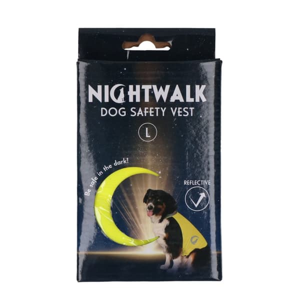 Nightwalk Dog Safety Vest Gul Large