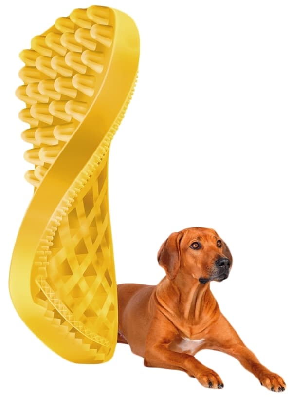 Pet+Me Dog Korthårsbørste Gul