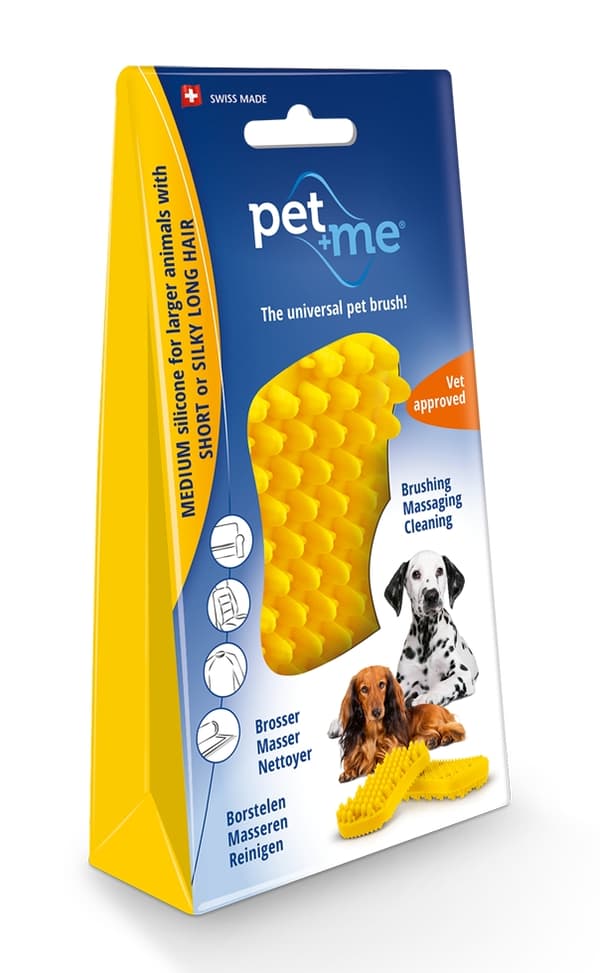 Pet+Me Hund Korthår Pensel Gul