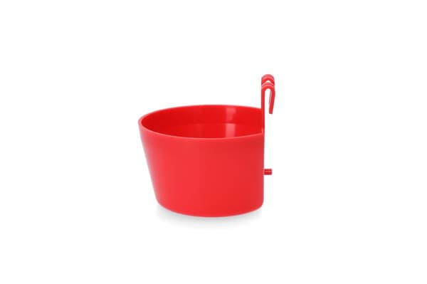 Fjäderfäfoderplast med krok