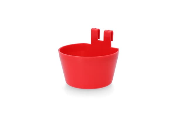 Fjäderfäfoderplast med krok