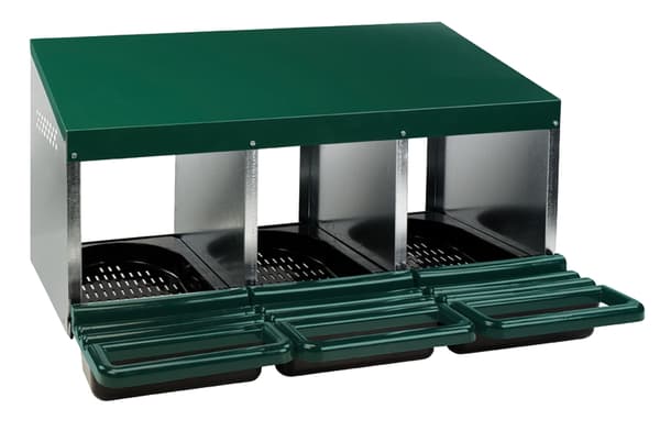 Fjäderfäläggningsbo (3 st) med plastgolv