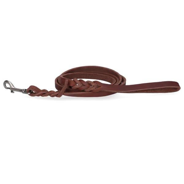 Oppdaget! Pro Leather Show Leash Brun Bolt Snap 1,8x180cm
