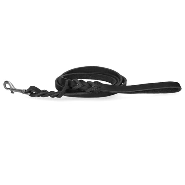 Prickig! Pro Leather Show Leash Black Bolt Snap 1,6x180cm