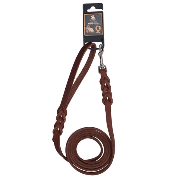 Oppdaget! Pro Leather Show Leash Brun Bolt Snap 1,6x180cm