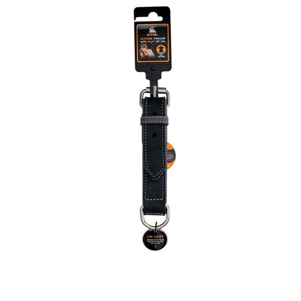 Oppdaget! Pro Leather Collar Black 2,5x40cm