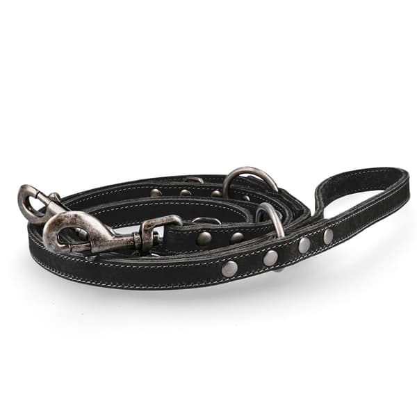 Oppdaget! Pro Leather Training Leash Black 1,6x250cm