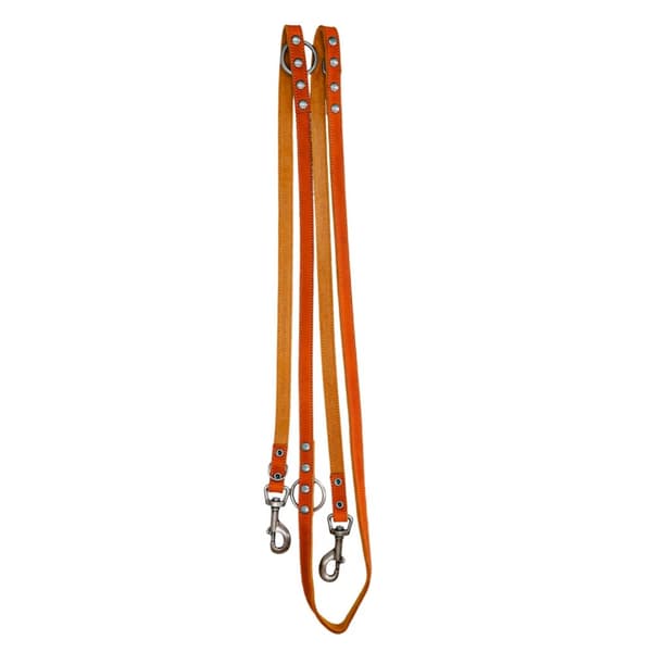 Prickig! Pro Leather Träningskoppel Cognac 2x250cm