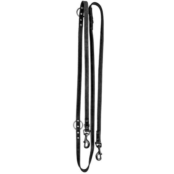Prickig! Pro Leather Träningskoppel Svart 2x250cm