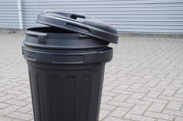 Opbevaringsspand med låg Grøn 70 liter