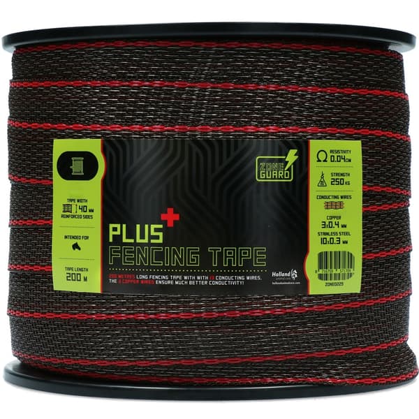 ZoneGuard 40 mm Plus hegnstape brun 200 m