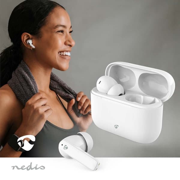 Helt trådløse øretelefoner | ENC (Environmental Noise Cancelling) | Bluetooth® | Maksimal batterispilletid: 24 timer | Berøringskontroll | Ladeetui |