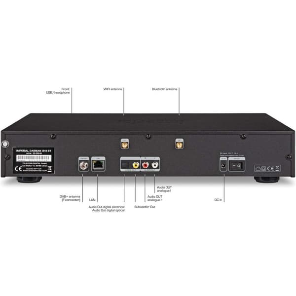 DABMAN i510 BT Multifunktionel Radio DAB+ / FM / Internet / Bluetooth Sort