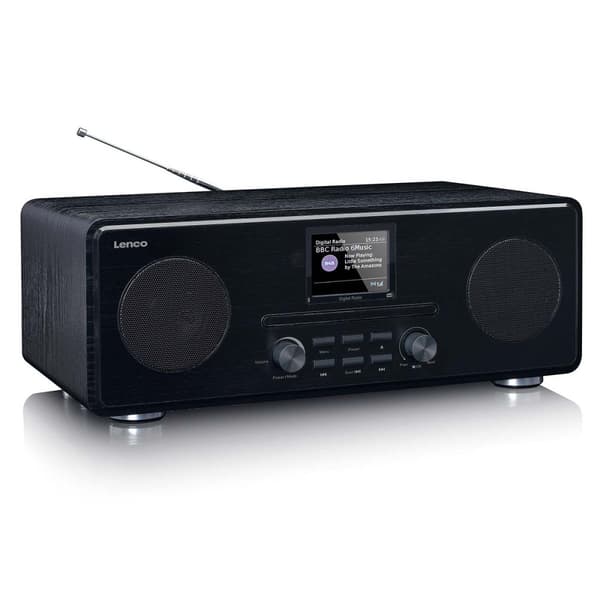DAB+ FM-radio CD-MP3-soittimella Bluetooth Black