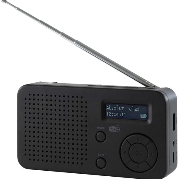 DABMAN 17 bærbar DAB+/FM radio med Bluetooth Sort