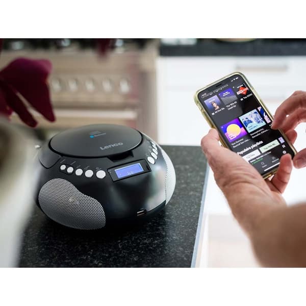 Kannettava radio CD/MP3 USB ja Bluetooth Black
