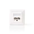 Miniatyrbilde 1 av 3: Network Wall Box | In-Wall | 2 port(er) | CAT5e | Rett | Kvinne | Gullbelagt | ABS | Hvit | Eske