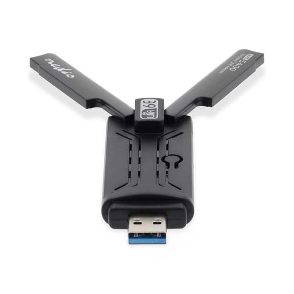 Nettverksdongel | Wi-Fi | AX5400 | 2,4/5/6 GHz (trippelbånd) | USB3.0 | Wi-Fi-hastighet totalt: 5400 Mbps | Windows 10 / Windows 11