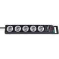 Miniatyrbilde 1 av 2: Super-Solid Power Strip 5-veis (skjøteledning med 2,5 m kabel og bryter - laget av bruddsikker polykarbonat)