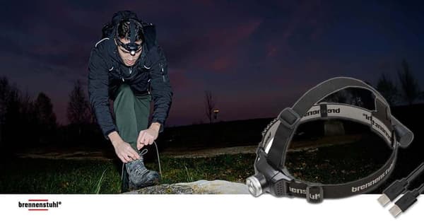 LuxPremium genopladelig LED hovedlygte KL 251 AF / Forlygte med CREE LED og rødt baglys