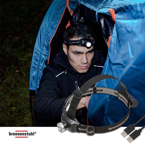 LuxPremium genopladelig LED hovedlygte KL 251 AF / Forlygte med CREE LED og rødt baglys