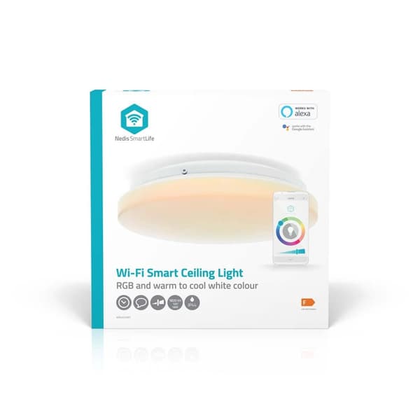 SmartLife Taklampa | Wi-Fi | RGB / varm till kall vit | Runda | Diameter: 260 mm | 1820 lm | 2700 - 6500 K | IP44 | Energiklass: F | Android™/IOS