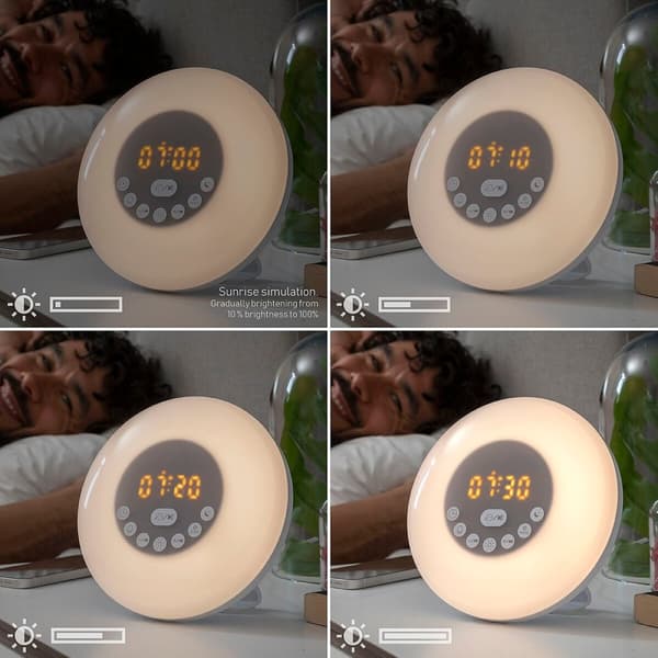 Uppladdningsbar Sunrise Alarm Clock med högtalare Sunrilk InnovaGoods