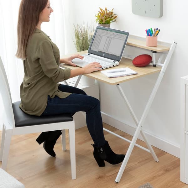 Foldeskrivebord med hylde Tablezy InnovaGoods