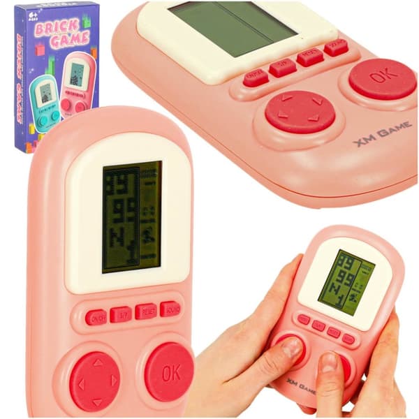 Elektronisk arkadspel bärbar konsol rosa