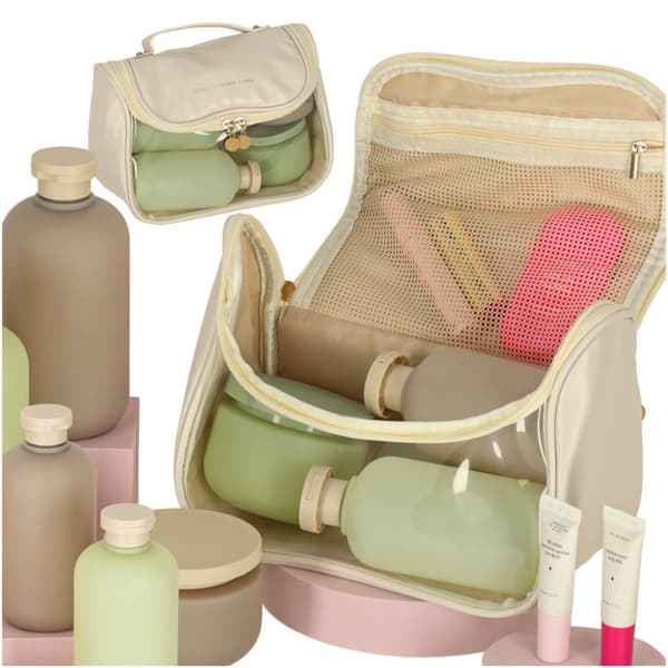 Kosmetisk reisearrangør bagasjerom beige