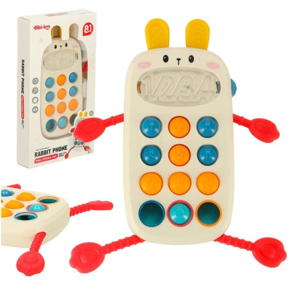 Montessori sanselegetøj til babytelefon med knapper menneske.