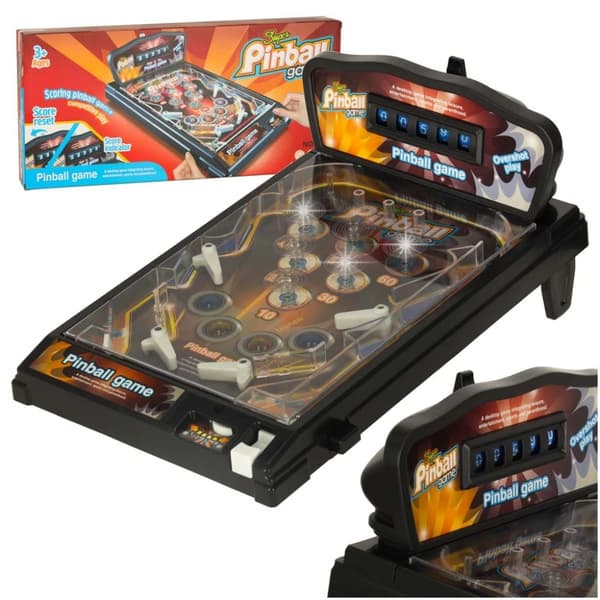 Pinball flipper bord arkadespill med lys og musikk