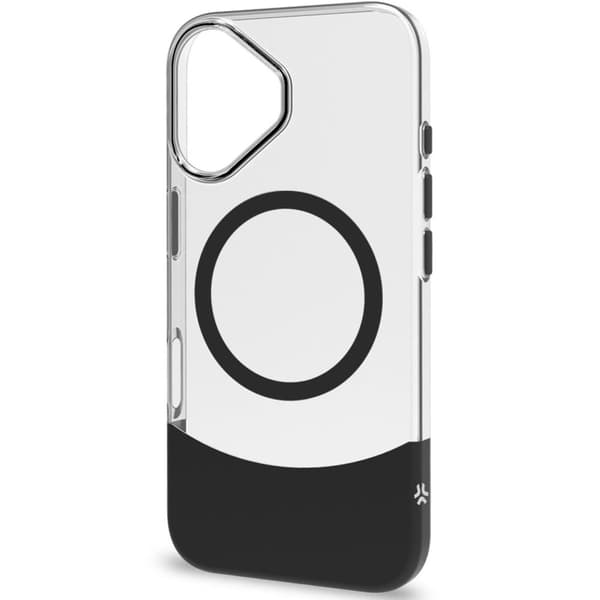 Magdual MagSafe -yhteensopiva kotelo iPhone 16 Black + Transparent
