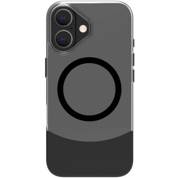 Magdual MagSafe -yhteensopiva kotelo iPhone 16 Black + Transparent