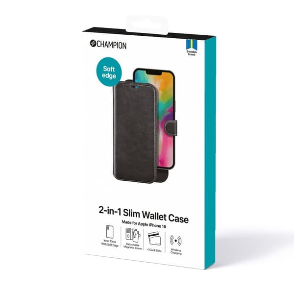 2-i-1 Slim lommebok iPhone 16