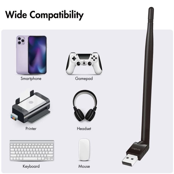 USB-adapter Bluetooth 5.3 med antenne 150 m