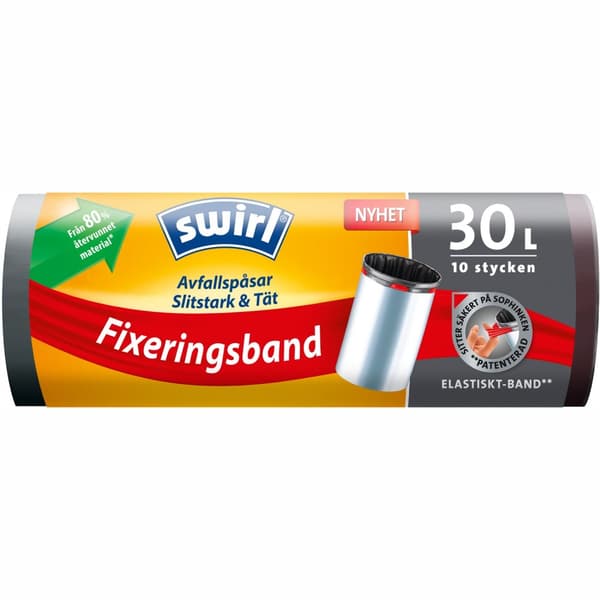 Avfallsposer Elastic Fixband 30L 8stk DFP