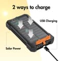 Miniatyrbilde 8 av 8: Solar Powerbank 10 000 mAh 2xUSB-A + USB-C inn/ut 12W