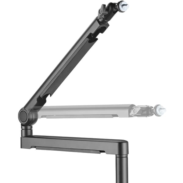 Professionel studiemikrofonarm med kabelstyring Aluminium Sort