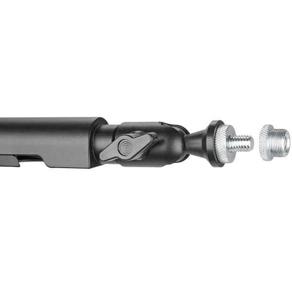 Professionel studiemikrofonarm med kabelstyring Aluminium Sort