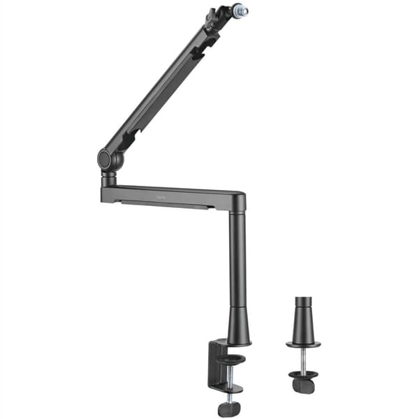 Professionel studiemikrofonarm med kabelstyring Aluminium Sort