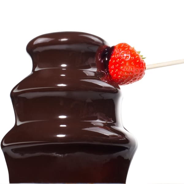 Chokoladefontæne 292994 sort rustfri skål med hurtig opvarmning