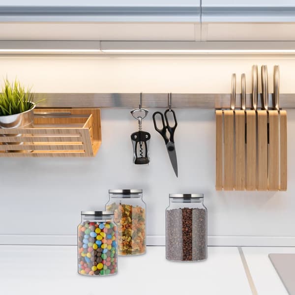 sæt med 3 opbevaringsglas med låg 1500 ml