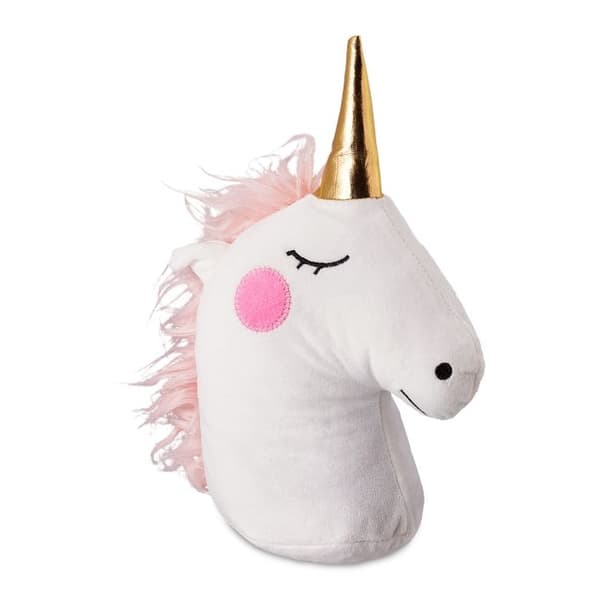Unicorn dørstopper i hvitt
