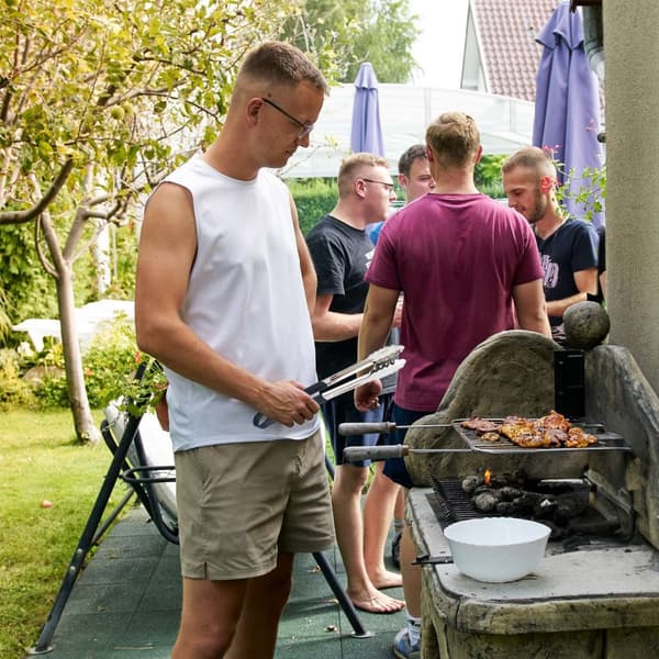 Grilltang i rustfritt stål, sett med 3 stk