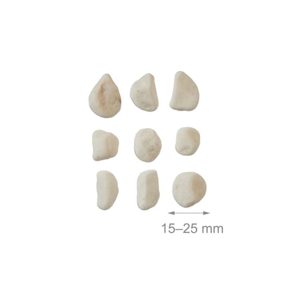 Marmorgrus hvit 15-25 mm
